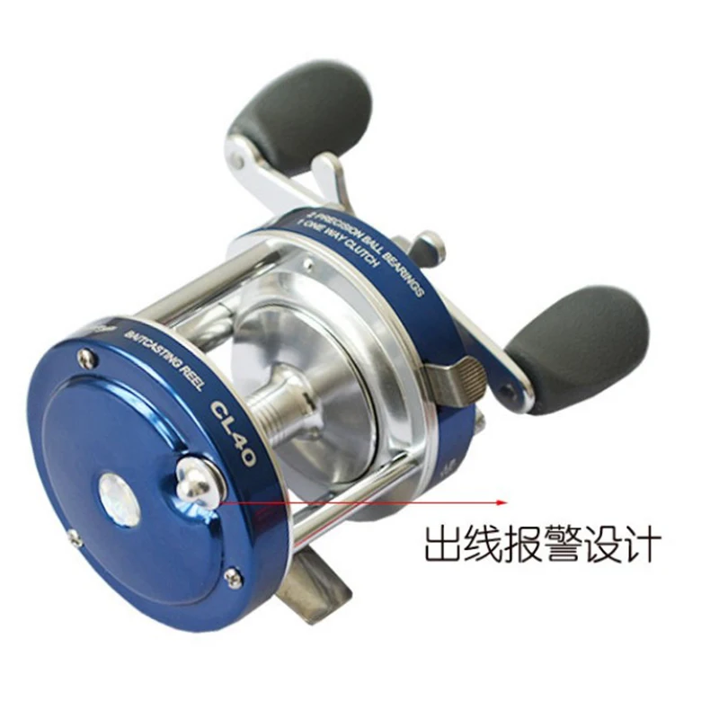 ming yang CL30 レッド&ゴールド Ming Yang Drum CL30-90 Double Crank Wheel - Ice Fishing Reel