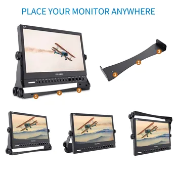 SEETEC P133-9HSD 13.3 Inch Aluminum Design IPS Broadcast LCD Monitor 1920 X 1080 with 3G-SDI   AV YPbPr Factory Direct detail image