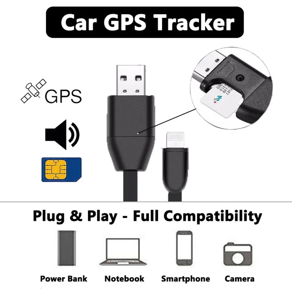 Micro USB Cable Car Vehicle Chargers Real Time GSM/GPRS Tracking GPS Tracker 