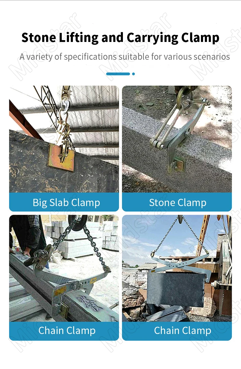 GRYVOZE 390 Kg Large Slab Stone Lfting Clamp, 3-8.5 Cm A Shaped Granite