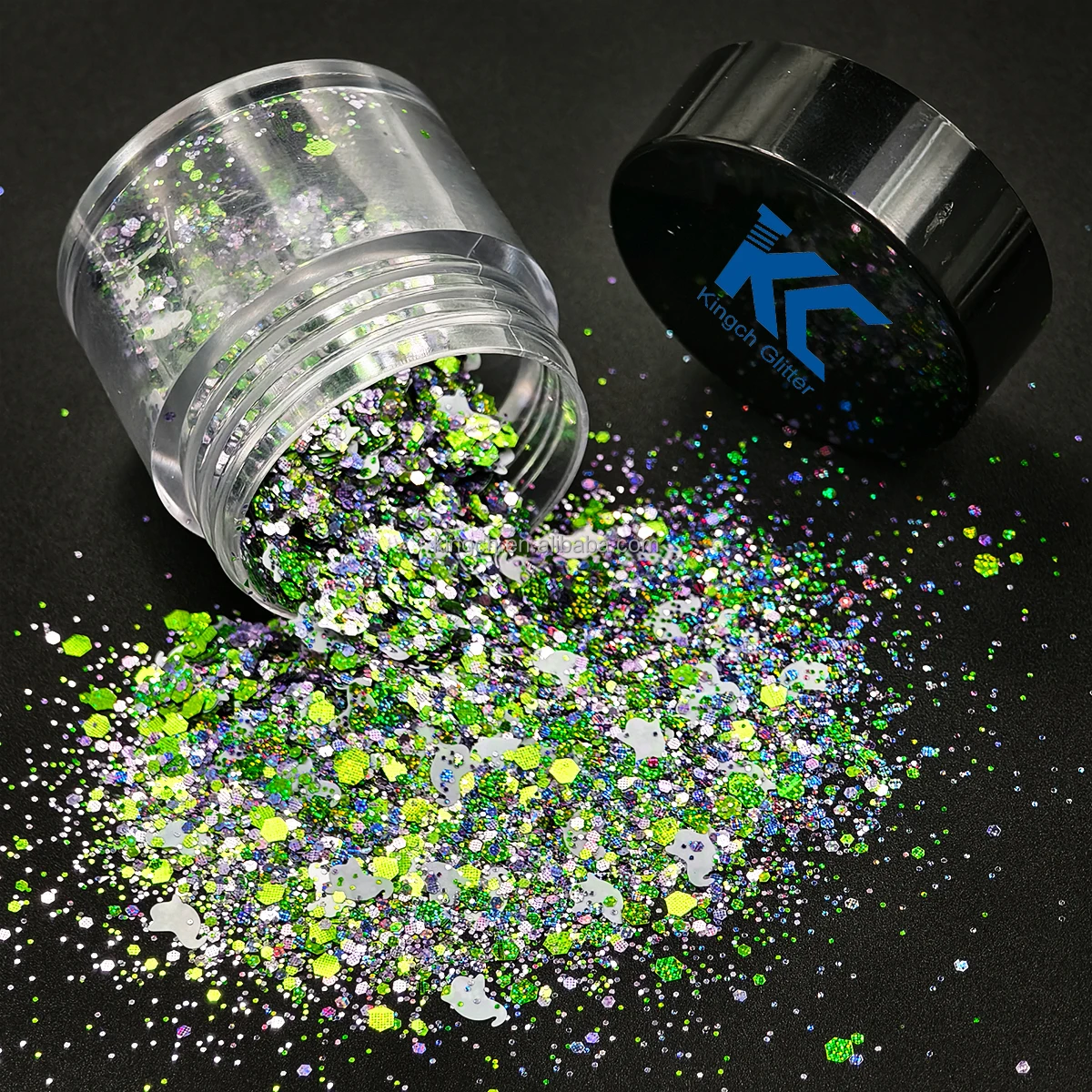 product bright and colorful white red sliver blue purple green hot girl body glitter mix chunky glitter for halloween resin nail hair-12