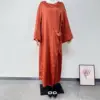 Orange Strappy sequined long dress