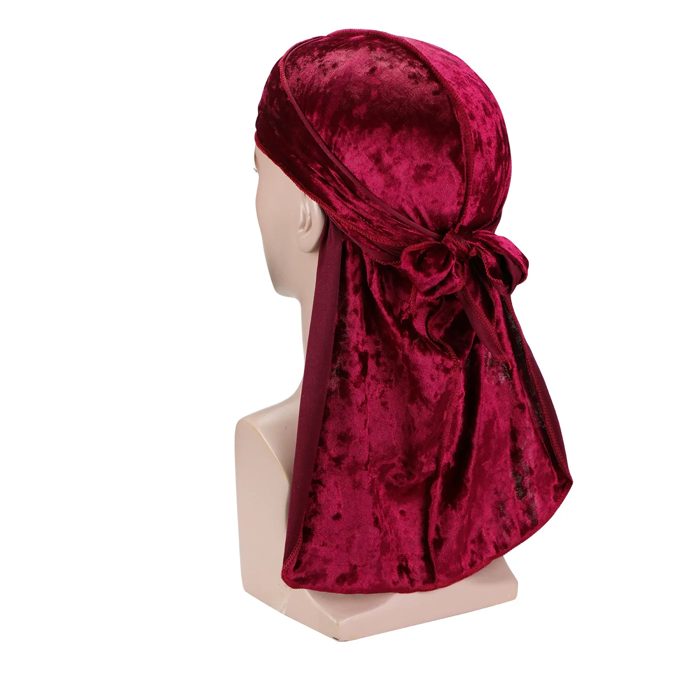 Velvet Silky Durag Hat Cap Unisex Women Premium Designer Doo Rag Wave US