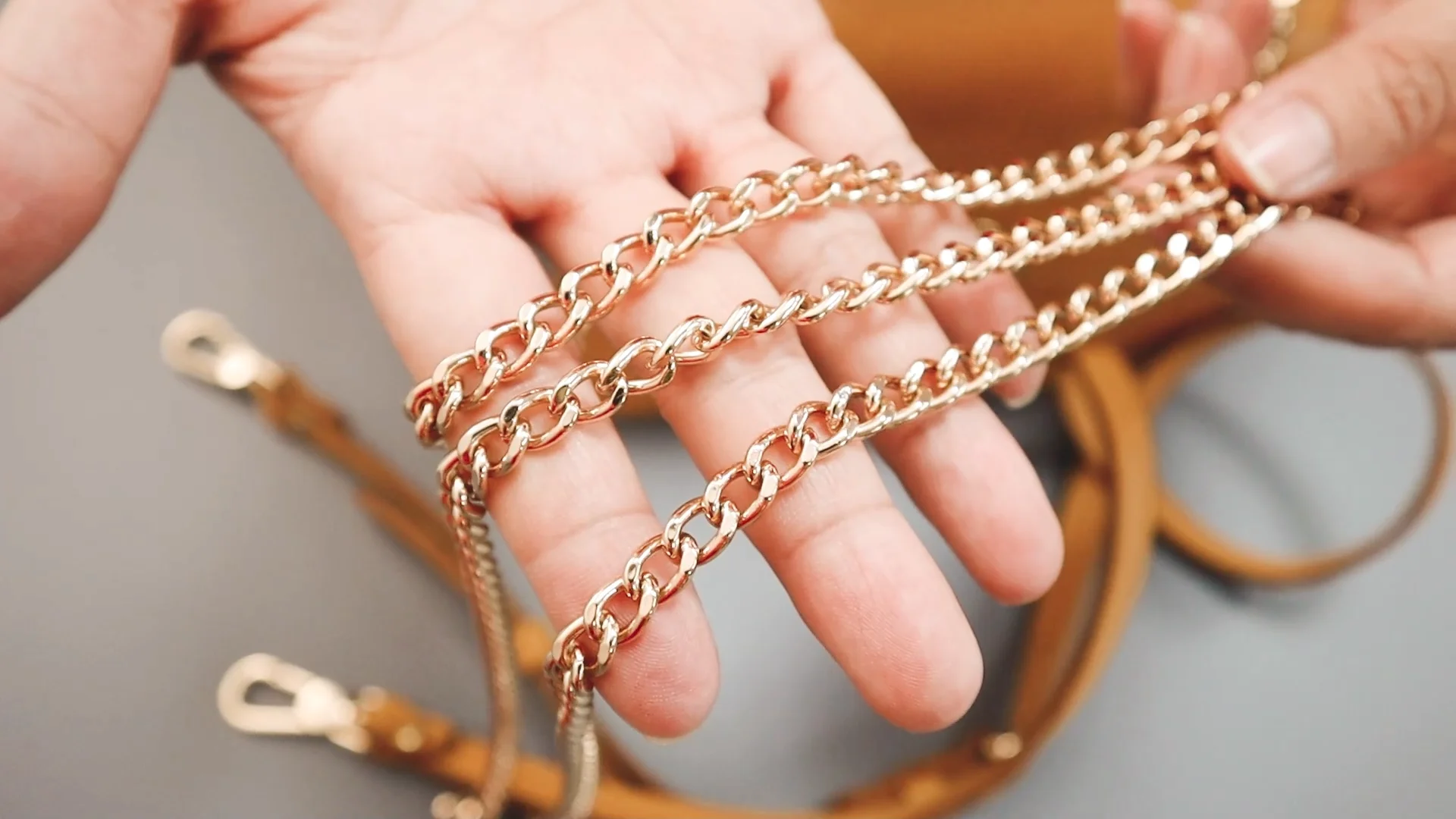 Zinc Iron Bag Accessories Chain For Bag Strap Leather Handles Handbags Belt Accessories Chain