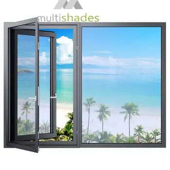 Customized Modern Design Double Hollow Tempered Glass Soundproof Casement Windows with Broken Bridge Aluminum Alloy Frame Sale