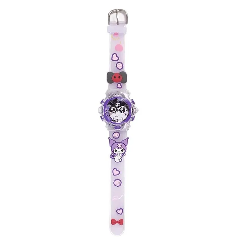3D Luminous Hello Kitty Quartz Watch for Kids