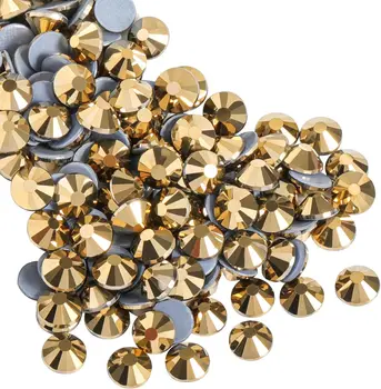 OPL Crystal Aurum Glass HotFix Rhinestones - Elegant & Long-Lasting Decorative Stones for Crafts & Apparel