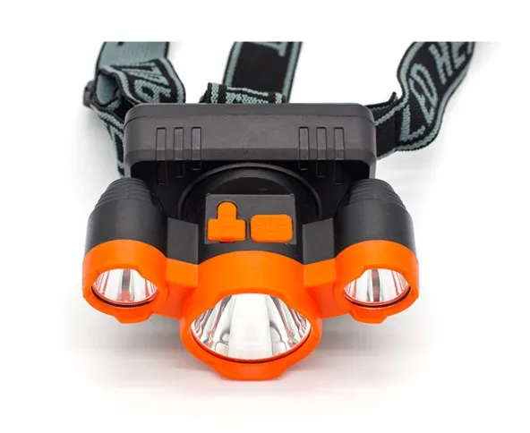 Most Powerful LED Headlamp 3LED  Helmet Light Zoom Rechargeable Lithium Headlight