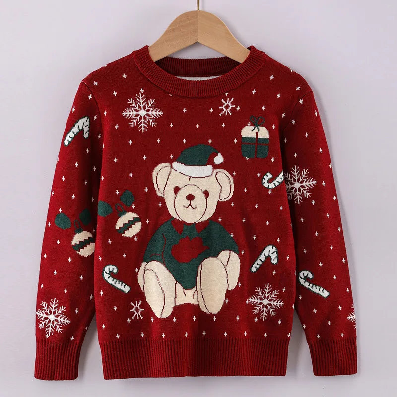 Children Christmas Knitted Sweater 2023 New Style Autumn And Winter