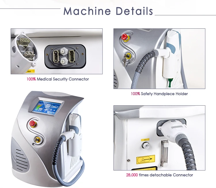 Professional Q Switched Nd Yag Laser eyebrow tattoo Removal