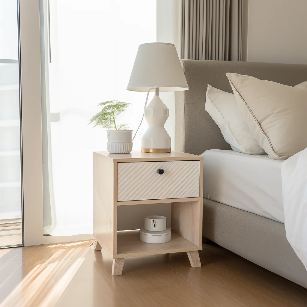 Factory Markdown Sale Japanese Style Nightstand Solid Wood Night Table