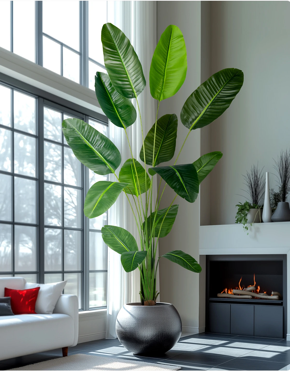 product artificial plants travelers banana palm trees indoor decorative faux plants home hotel garden decor-5