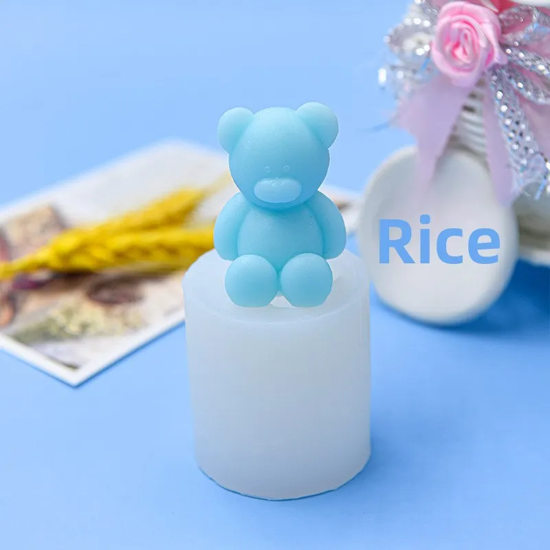 Cute Little Bear Silicone Mold for Aromatherapy Candle & Mousse Cake Gypsum Decoration Mold-for Baking Cake Tools manufacture