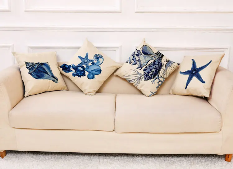 18" Leater Pattern Cotton Linen Cushion Cover Pillow Case Sofa Home Decor 