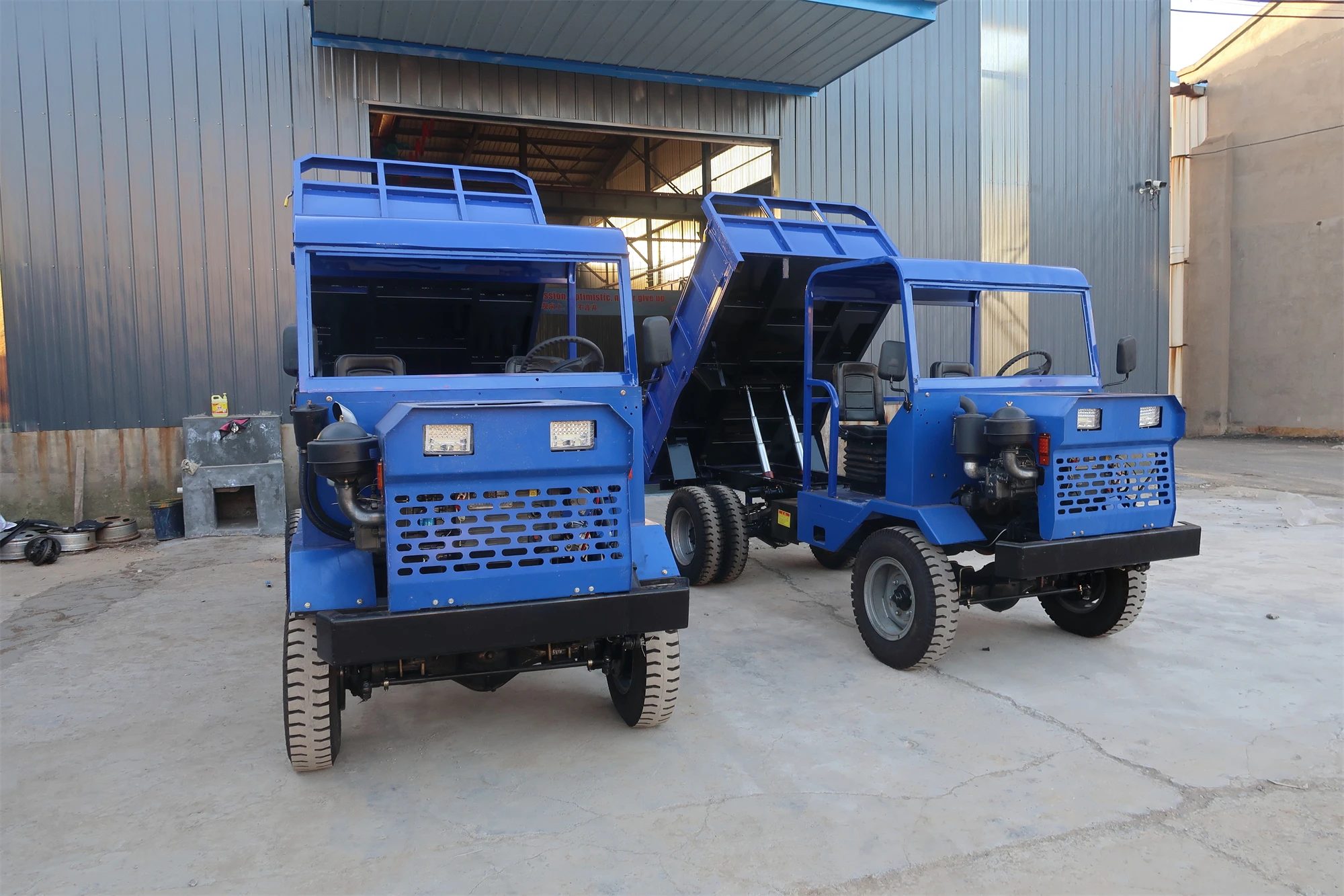 Farm Construction Cargo Transportation Site 2t 4 Wheel Diesel Tricycle