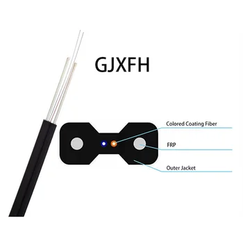 Wholesale Discount FTTH Indoor Drop Cable GJXFH 0.5mm*2 Optical Fiber Communication Cables