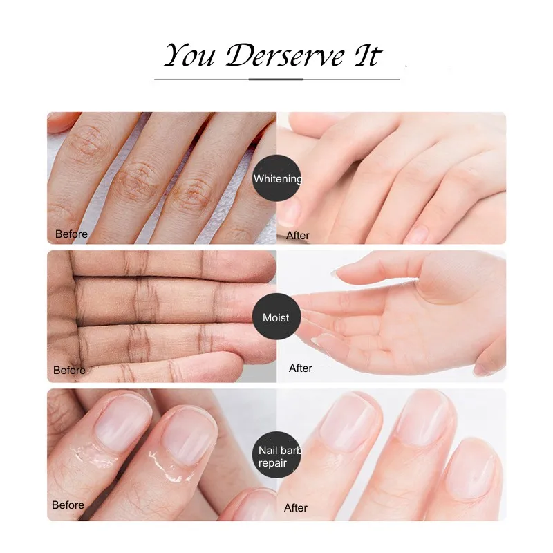 Оптовая продажа, мягкая листовая маска для рук, осветляющая кожа, маска для рук и ног, для увлажнения, отшелушивания, пилинга, питательная