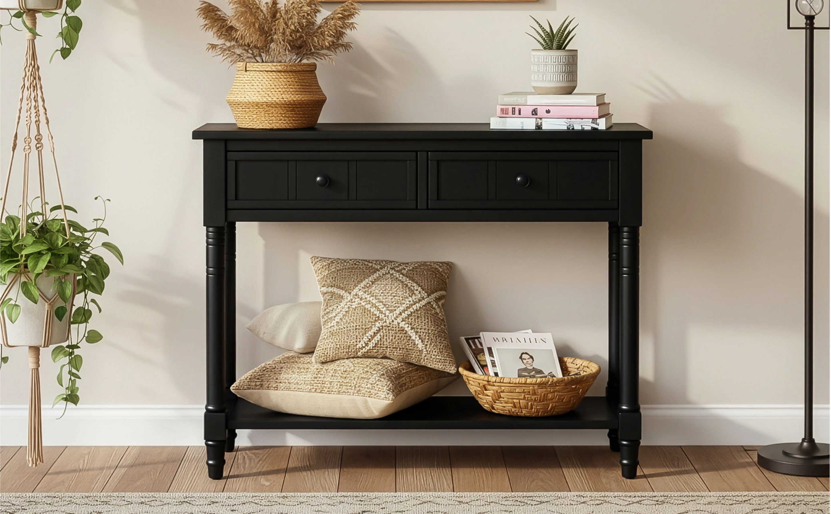 Elvarenae Noelle Carved Console Table — product detail