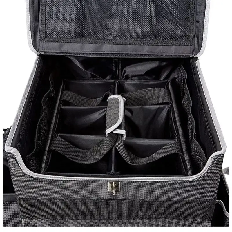 Commercial Janitorial Trolley Cart Tool Carrier Wheeled Bag Hotel Cleaning Supplies Housekeeping Cleaning Trolley Bag