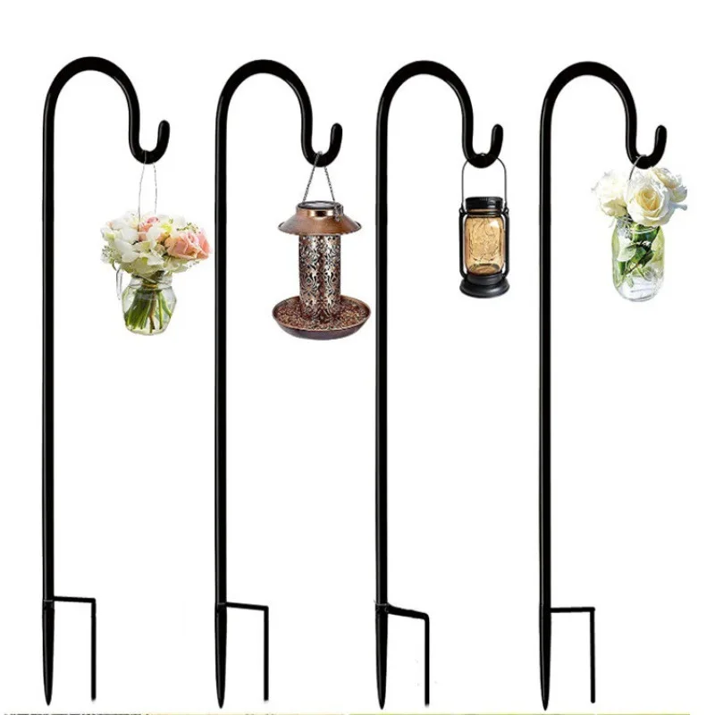 Metal Iron Shepherd Hook Outdoor Decorative Garden Ornament Hanging