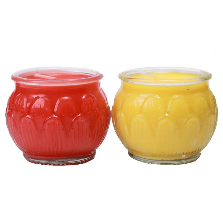 Custom Rounded Base 100ml Candle Jars Lotus Shape Gift Glass Jar For Candle Making Buy Custom