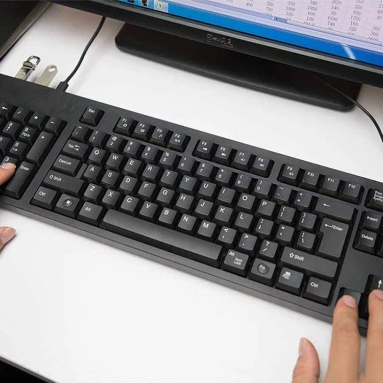 Factory Direct Wired USB Left Hand Keyboard With Dual USB HUB Function Wired Keyboard