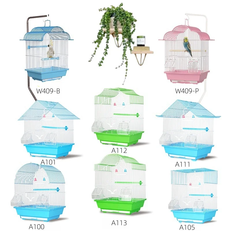 Home Use Small Parrots Cage Budgerigar Bird Cage Parrot Parakeets Jaulas Para Pajaros Metal Iron Wire Pet Cages & Houses Birds