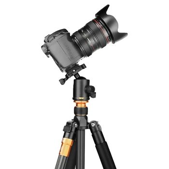 QZSD Q999C Portable Detachable Changeable Traveling Tripod Monopod Carbon Fiber Ball Head for SLR Camera DSLR Camcorder detail image