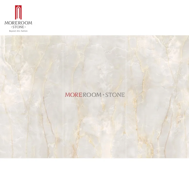 Italian White Onyx Marble Wall 12mm Large Format Porcelain Big Slab