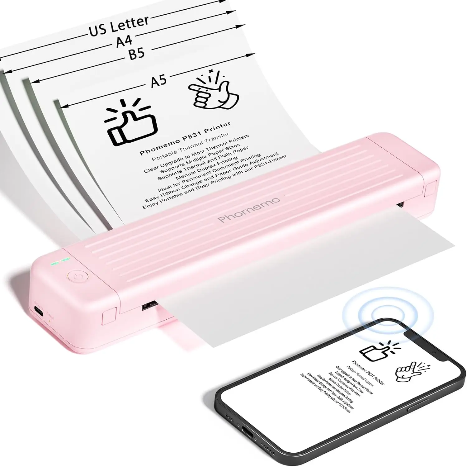 Pmo P831 A4 インクレスプリンター Phomemo P831 A4 インクレスプリンター Amazon.com: Phomemo
