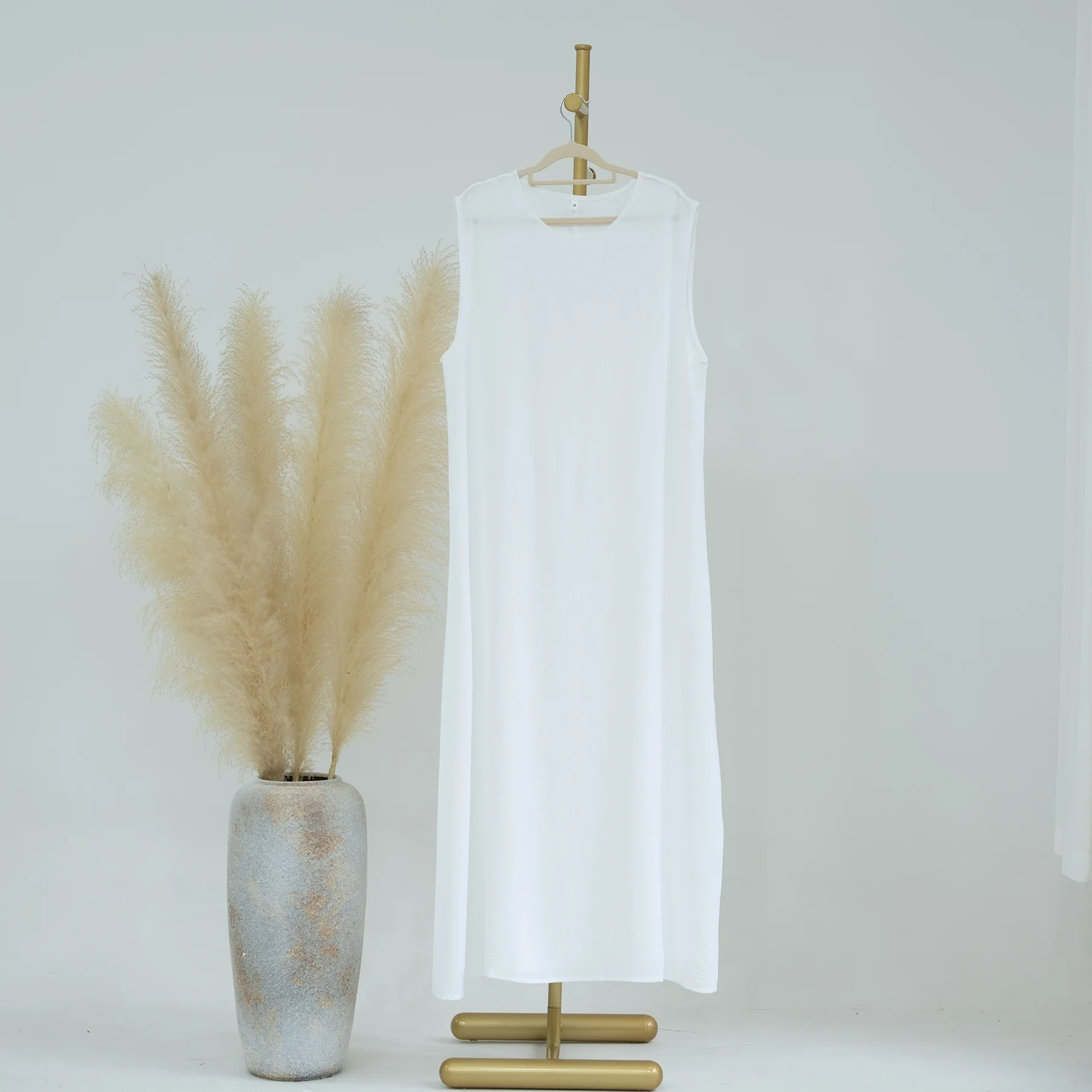 Solid Color Ankles Bottom Inner slip Dress Glory Abaya Sleeveless Muslim Dress