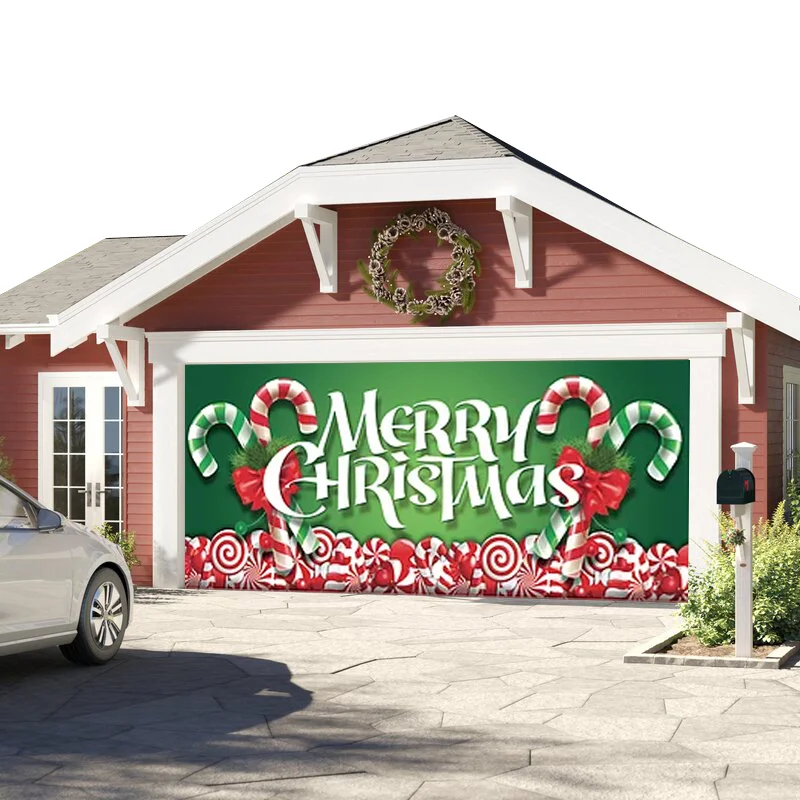Weihnachtsbanner Merry Christmas Mit Kiefernmuster - 3m Dekoration