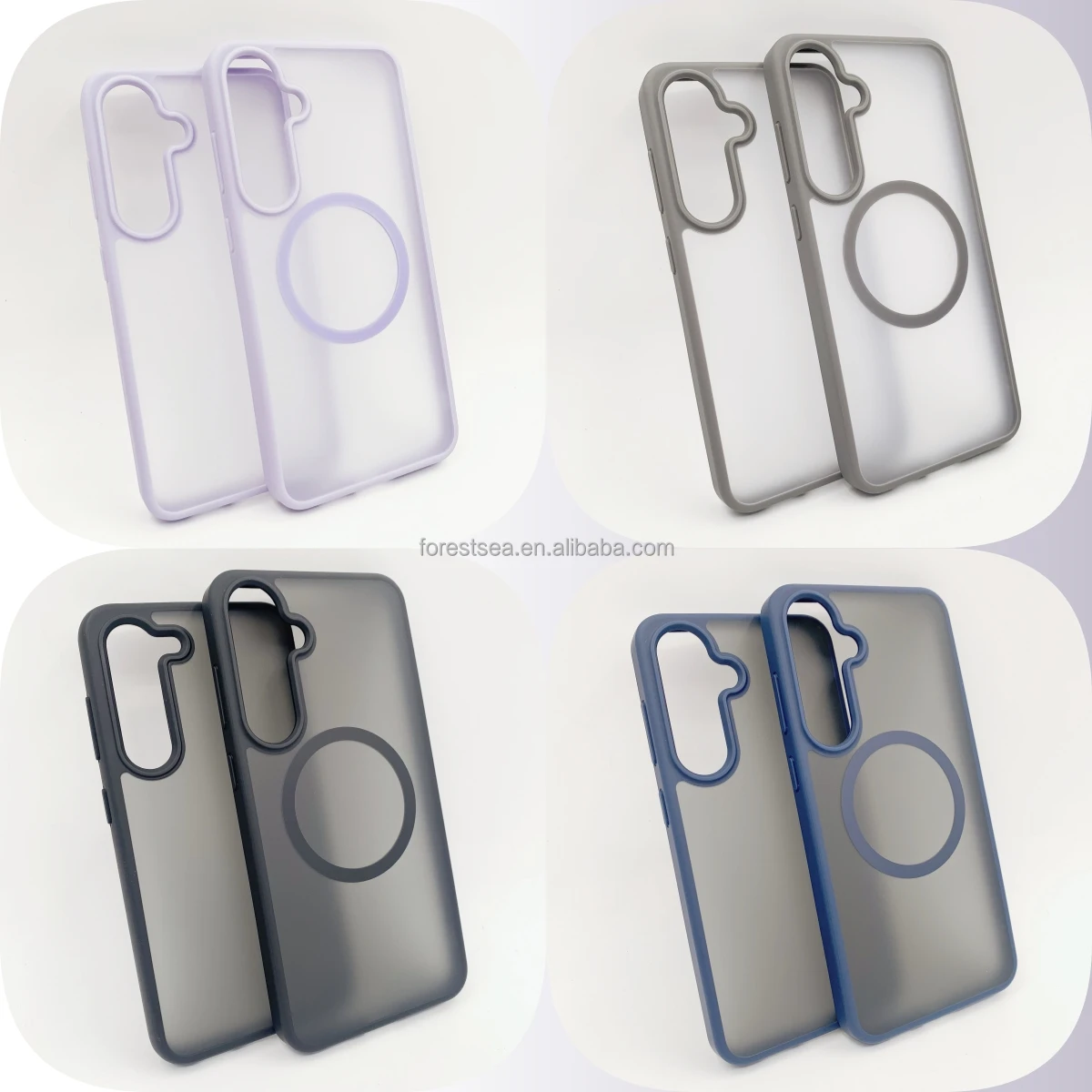 Fashion Frosted Oilspray Mobile Phone Case For Samsung S22 Antiscratch Matte Tpu Pc Phone