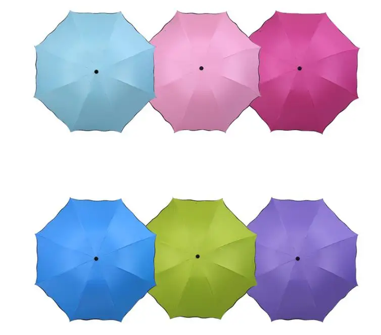 Flowering Contact Water Vinyl Anti Uv Rainy Umbrellas Sunscreen Sun