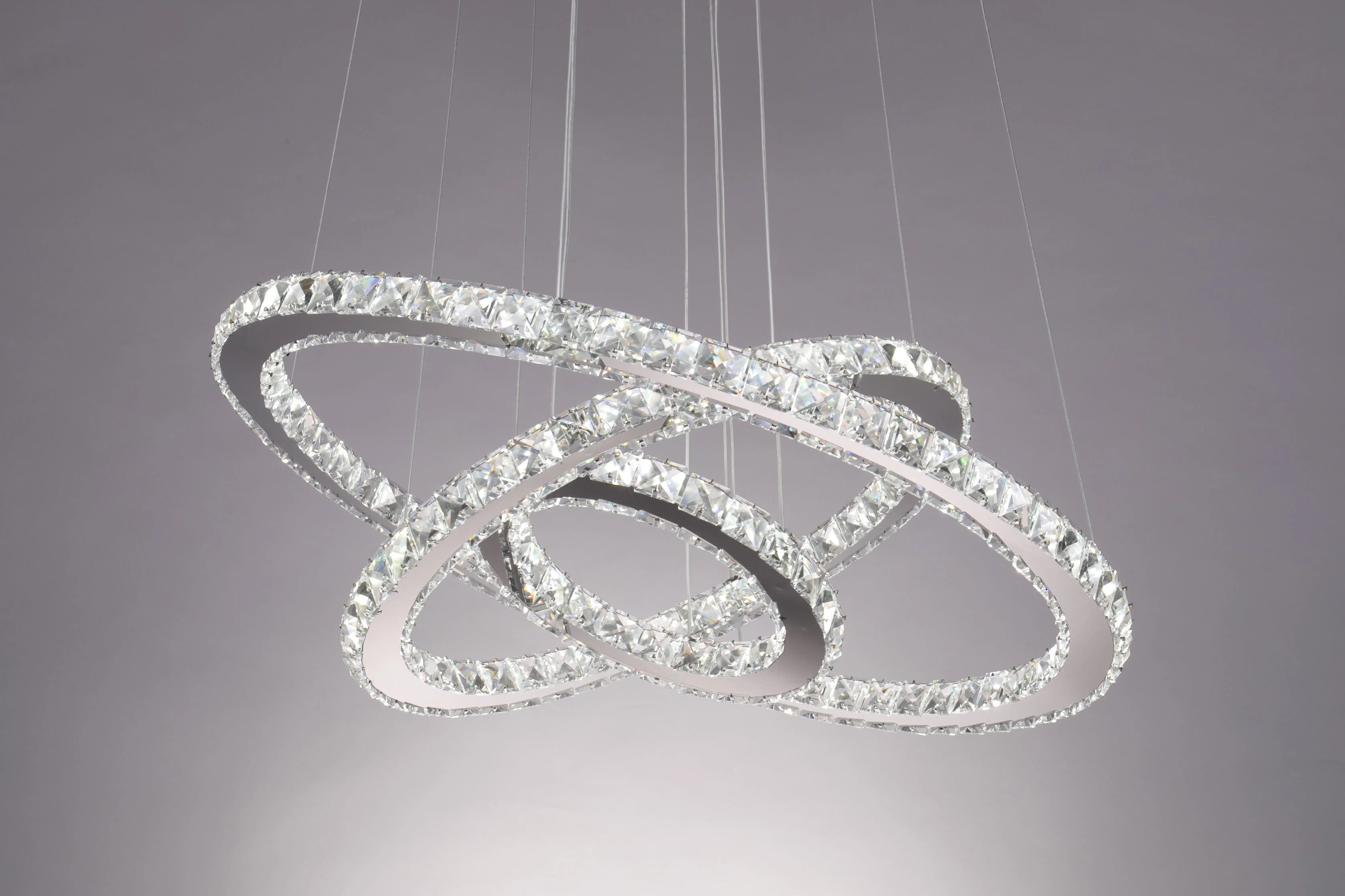 JYLIGHTING 大型クリスタルリングシャンデリア 20/40/70cm対応