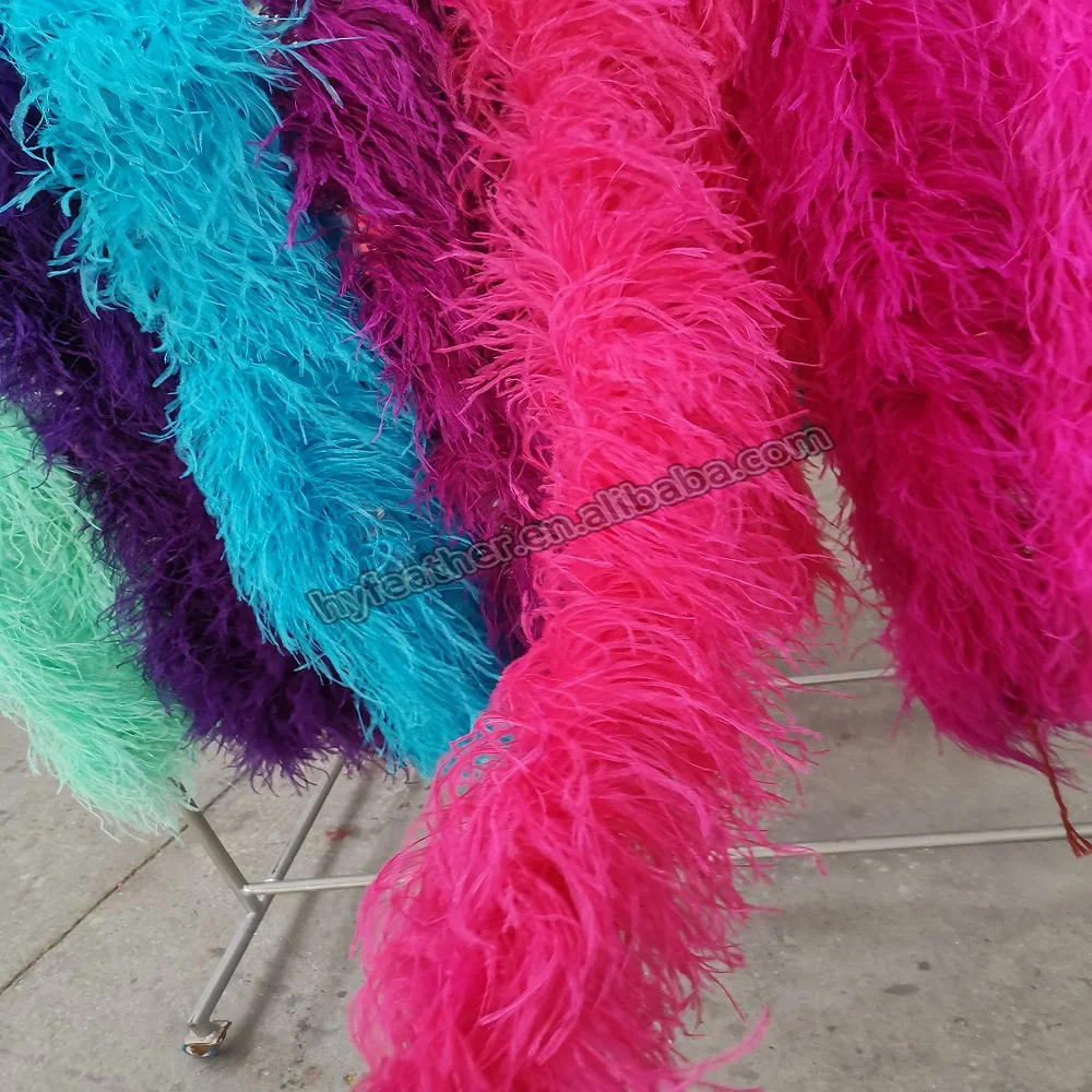 6Ply 10Ply Pink Ostrich Feather Boa High Quality Ostrich Feather