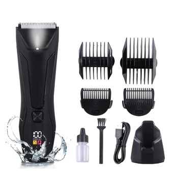 Balls IPX7 Waterproof wide ceramic blade skin safe electric rechargeable groin body hair trimmer