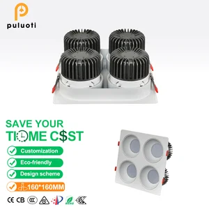 Modern Embedded Led Downlight square with Aluminum Anti Glare Downlight, Suitable for Home, Office, and Commercial Installations