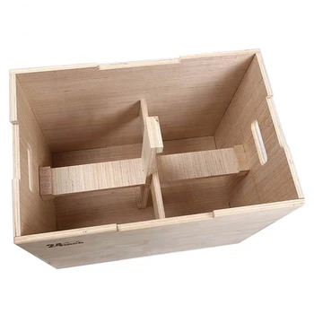 3 in 1 Wooden Plyo Box for Jump Training and Conditioning 20x24x30 Inch