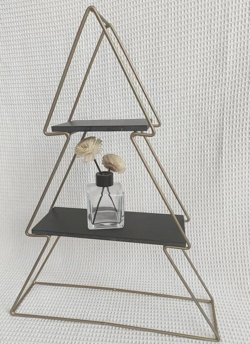 Настенная металлическая полка для украшения стен в форме рождественской елки