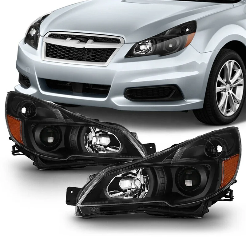 Auto Headlight Apply to SUBARU OUTBACK LEGACY 2010 2011 2012 2013 2014  Projector Black Headlights Head Lamp