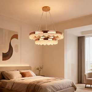 JACKSUN Luxury Crystal Chandelier Grand Gold Italian-Style Luxury Crystal Pendant Light Living Room Dining Room Lighting