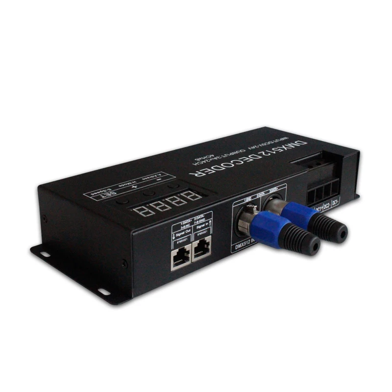 DMX Controller DC5V 12V 24V 24 Channel DMX512 RGBW Decoder for RGBW led strip light