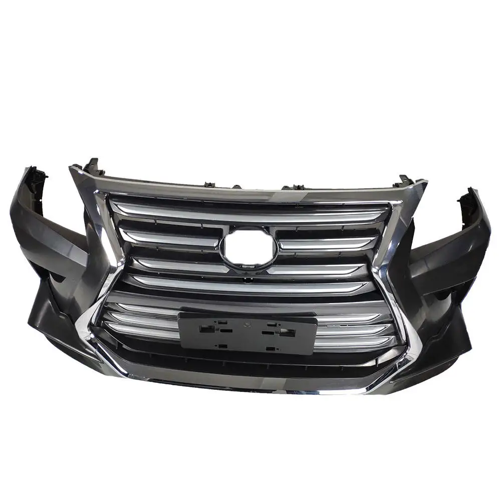 Front Bumper Grille Replacement For Lexus GX460 2014-2019 – Textured Black With Parking Sensor Holes, Evan-Fischer