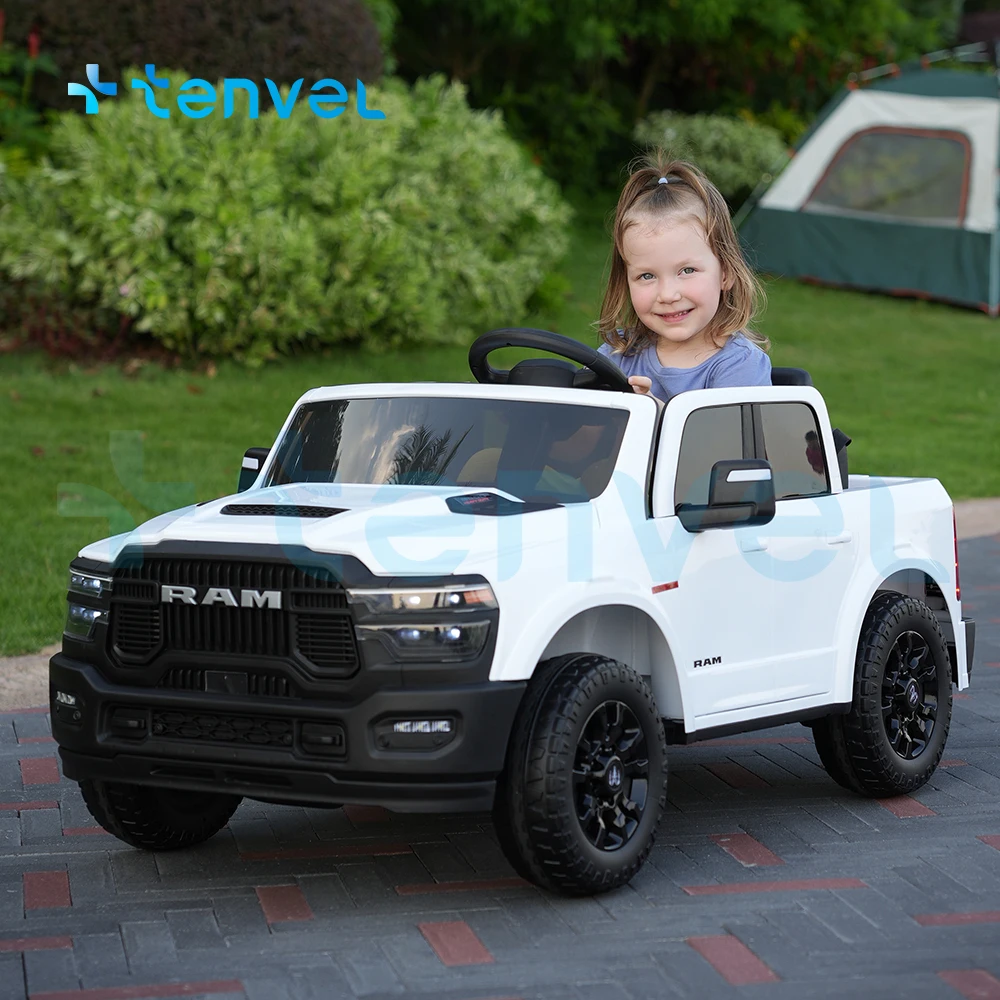 Factory New Arrival Licensed RAM HD Kids Electric Toy Police Car Remote Control 2 Seats Ride on Toy Car for Children to Drive