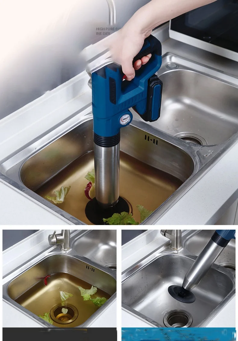 Rechargeable Electric Unclogging Drain Tool Cost-Effective for Kitchen Floor & Toilet Flexible Unclogging Pump with Rubber Cup