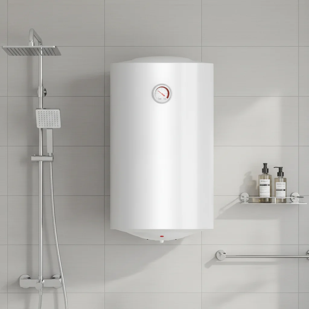 scaldabagno elettrico a forma rotonda da 1500 W, grande capacità (100 L), con involucro metallico, per bagno domestico, uso esterno e hotel