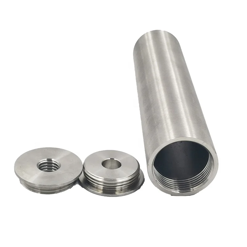Tubo de acero inoxidable de tubo de rosca hembra de torneado CNC personalizado de Dakunlun