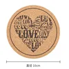 Sous-verre en liège – cœur (diamètre 10 cm, épaisseur 0,5 cm)