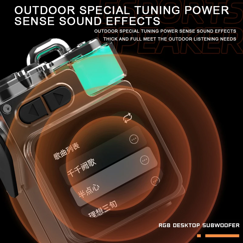 2025 New K15 Speaker with LED Display Touch Screen Support Calendar Volume Control Weather Message RGB Light BT 5.4